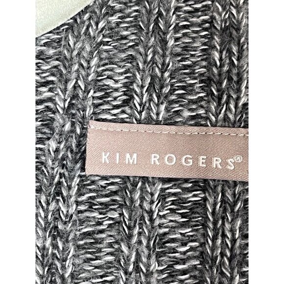 Kim Rogers Knit Duster Sweater L Green Boho Western Classic Preppy Retro Office - Picture 2 of 13